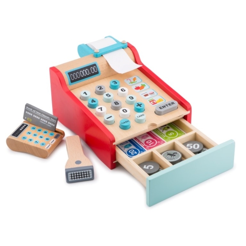 New Classic Toys cash register with pin